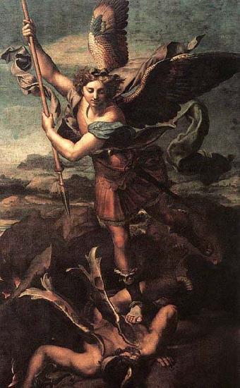 RAFFAELLO Sanzio St Michael and the Satan oil painting image